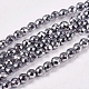 Electroplate Non-magnetic Synthetic Hematite Beads Strands X-G-J169B-4mm-02-1