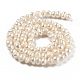 Fili di perle di perle d'acqua dolce coltivate naturali PEAR-L033-01-3
