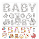 GLOBLELAND Baby Silicone Clear Stamps Baby Toy Transparent Stamps for Birthday Easter Holiday Cards Making DIY Scrapbooking Photo Album Decoration Paper Craft DIY-WH0167-56-616-1