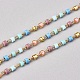 Chaînes de perles de graines de verre faites à la main de 3.28 pied X-CHS-G012-06G-1