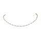 Halsketten mit ovalen Perlen aus natürlicher Muschel NJEW-JN04626-1