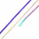 5 rouleaux de cordons en polyester teints par segments à 12 épaisseurs WCOR-P001-01B-024-3
