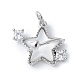 Подвески из латуни микропаве с фианитами и стеклом KK-F892-47P-2