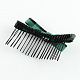Tartan Cloth Hair Bows Iron Hair Combs OHAR-S124-23-3
