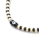 4 pièces 4 couleurs au chalumeau mauvais œil et argile polymère heishi ensemble de colliers de perles NJEW-JN04082-5