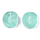 Perlas de vidrio pintado en aerosol transparente GLAA-N035-036-C02-3