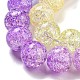 Spray Painted Crackle Glass Beads Strands DGLA-C002-8mm-07-4