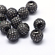 Perles de zircone cubique de placage de rack en laiton ZIRC-S001-12mm-A04-1
