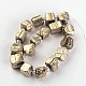 Nuggets Electroplated Natural Pyrite Beads Strands G-I177-04B-2