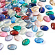 Cheriswelry 120pcs 12色透明レジンカボション  金粉付き  天然石風  オーバル  ミックスカラー  14x10x4mm  10個/カラー CRES-CW0001-03-3