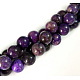 Lepidolita natural / hebras de perlas redondas de piedra de mica púrpura G-L144-10mm-01-3