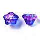 Two Tone Transparent Spray Painted Glass Beads X-GGLA-S054-011D-02-4