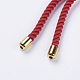 Nylon Twisted Cord Bracelet Making X-MAK-F018-01G-RS-4