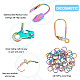 DICOSMETIC 50Pcs Stainless Steel Leverback Earring Findings Rainbow Color French Earring Hooks and 50Pcs Open Jump Rings for Earring Jewelry Making DIY-DC0001-52-4
