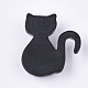 レジン子猫カボション  漫画の猫  ブラック  25x21.5x6mm CRES-T010-104A-2
