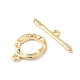 Brass Micro Pave Clear Cubic Zirconia Toggle Clasps KK-P234-81G-3