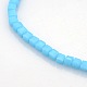 Imitation Jade Glass Cube Beads Strands EGLA-F074A-02-3