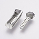 304 Stainless Steel Magnetic Clasps with Glue-in Ends STAS-F122-12P-3