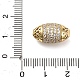 Латунные микро проложить кубического циркония бусы KK-L229-022G-3