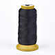 ポリエステル糸  カスタム織りジュエリー作りのために  ブラック  0.2mm  約1000m /ロール NWIR-K023-0.2mm-14-1