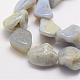 Natural Blue Chalcedony Bead Strands G-E381-03-1