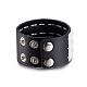 Unisex Fashion Leather Cord Alloy Studded Bracelets BJEW-BB15511-F-1