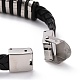 Bracelet cordon tressé en silicone pour homme BJEW-M206-01P-3