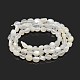 Perlas de pepitas de piedra de luna blanca natural hebras G-J335-45-2