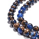Chapelets de perles de pierre clinquant d'or synthétique G-G026-R-8mm-1-6
