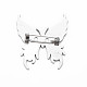 バタフライブローチ  バックパックの服のための201つのステンレス鋼の昆虫の襟章  ニッケルフリー＆鉛フリー  ステンレス鋼色  44x39x7mm  ピン：0.7mm JEWB-N007-013P-FF-3
