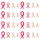 Fingerinspire 32 pièces 4 style ruban de sensibilisation au cancer du sein tissu de broderie informatisé fer sur les patchs PATC-FG0001-31-1