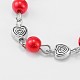 Fatti a mano rotonda perline perle di vetro catena per collane bracciali fare AJEW-JB00077-05-2
