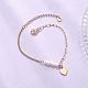Латунные сердца шарм браслеты BJEW-JB12712-1