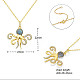Ожерелья с подвесками из стерлингового серебра Shegrace Octopus 925 JN1001A-2