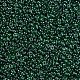 12/0グレードの丸いガラスシードビーズ  透明色は光沢の  グリーン  2x1.5mm  穴：0.3mm  5000個/ 50g X-SEED-Q011-F522-2