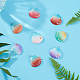 SUNNYCLUE 1 Box 12PCS Resin Shell Charms Opaque Seashell with Star Resin Pendants for Jewelry Making Charms Necklaces Bracelets Earrings DIY Cafting Supplies ccessories RESI-SC0001-71-4
