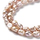 Naturales keshi abalorios de perlas hebras PEAR-Z002-26-3