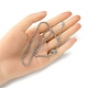 304 Stainless Steel Box Chain Necklace for Men Women NJEW-YW0001-16-4