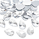 FINGERINSPIRE 30 Pcs 30x44.5mm Large Teardrop Acrylic Rhinestone Gems with Container Acrylic Jewels Embelishments Crystals Flat Back Clear Acrylic Jewels for Costume Making Cosplay OACR-FG0001-18-1