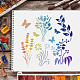 Plantillas de plantillas de pintura de dibujo reutilizables de plástico DIY-WH0172-187-6