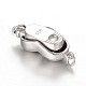 Calabash Platinum Plated Sterling Silver Box Clasps STER-N014-07-2