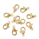 Zinc Alloy Jewelry Findings Golden Lobster Claw Clasps X-E105-G-2