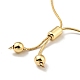 Gestellplattiertes rundes Perlen-Schieberarmband aus Messing für Frauen BJEW-B066-01A-03-3