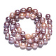 Fili di perle di keshi di perle barocche naturali PEAR-S020-L16-4