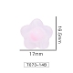 つや消し樹脂カボション  女性のためのネイルアートデコレーションアクセサリー  花  ピンク  16.5x17x9.5mm  穴：2.5mm MRMJ-T073-14B-2