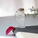 長方形のミニチュアガラスの空き瓶の装飾品  きのこ型ウッドストッパー  マイクロランドスケープガーデンドールハウスアクセサリー  写真撮影の小道具の装飾  ホワイト  20x43mm BOTT-PW0006-09-2