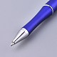 プラスチック製のビーズのペン  プレスボールペン  DIYペンの装飾用  ブルー  144x12mm  中棒：2mm X-AJEW-L082-A07-4