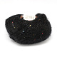 手編みの糸  流星群の糸  モヘアと  ウール  人工毛と色のポイント  ブラック  1mm  約25グラム/ロール  10のロール/袋 YCOR-R006-015-3