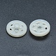 ナイロンスナップボタン  縫い付け用プレスボタン  6の穴  衣服のボタン  フラットラウンド  ホワイト  18x5mm  穴：3.5x1mm SNAP-P007-02-18mm-2