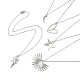 304 Halskette mit Anhänger aus Edelstahl für Damen NJEW-JN04387-1